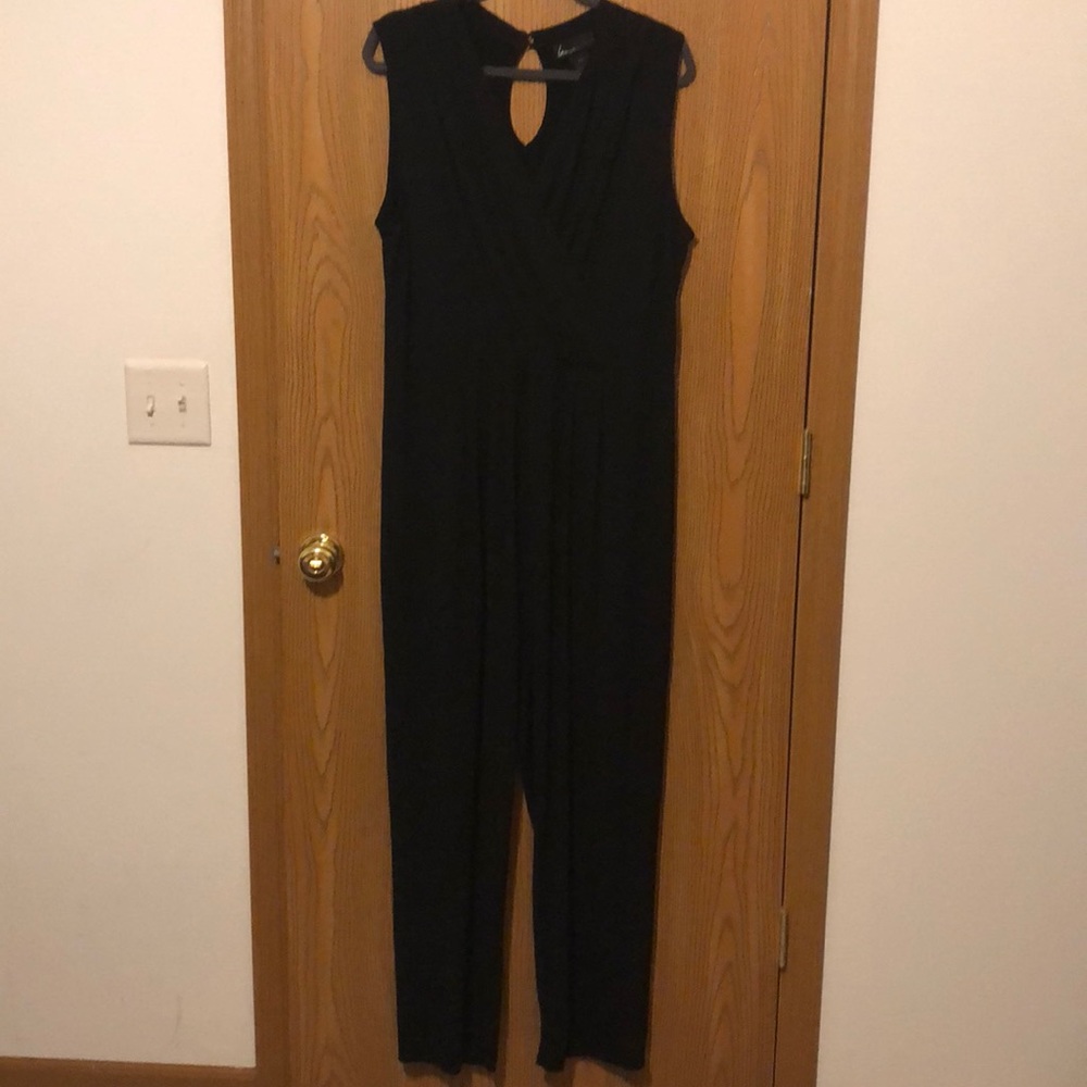 Black Jumpsuit with faux wrap top
